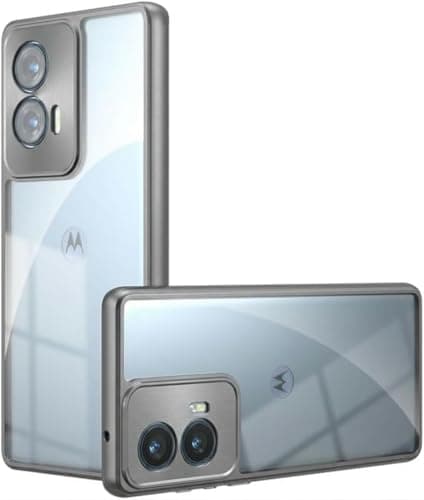Compatible with Motorola Moto G35 Case Transparent, Military-Grade Shockproof Anti-Yellowing, Slim Protective Phone Case Full Bumper Cover With Camera Protective (Gray) Cellular phone case