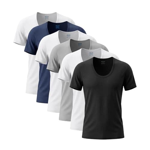 Dice Men's 100% Cotton O-Neck Undershirts, Pack of 6, Multicolour, Short Sleeve, Casual Everyday Wear Shirt