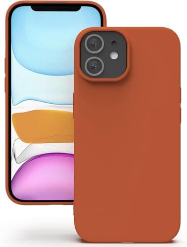 Mobile Magic Soft Douple Layer Silicone Case with Microfiber Lining For Apple iphone 11 6.1 Inch (Orange) Cellular phone case
