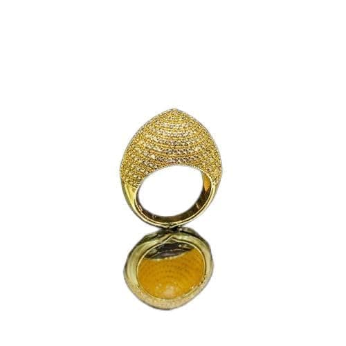 3 Diamonds 292474661778803 Women's Ring - Gold Plated with Sparkling Zircon