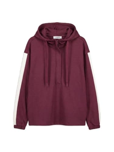 LC WAIKIKI Hooded Loose Fit Striped Women's Sweatshirt