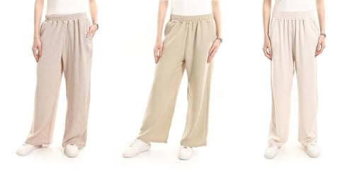 Red Circle Womens Bundle of 3 Comfortable Elastic Waist Summer Lounge Pants Bundle of 3 Comfortable Elastic Waist Summer Lounge Pants Outerwear