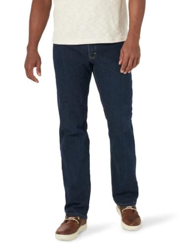 Wrangler Authentics Men's Jeans, Dark Indigo, 42W x 32L Pants