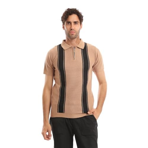 Andora Mens Wide Striped Short Sleeves T-Shirt (pack of 1)