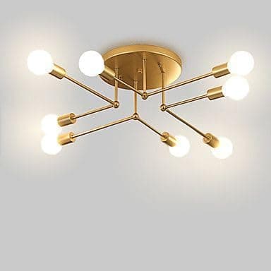 Generic Pendant Light 8 Bulb Without Bulbs 25 * 40 * 25 cm Gold EGL$P124 EGL$P124 Light fixture