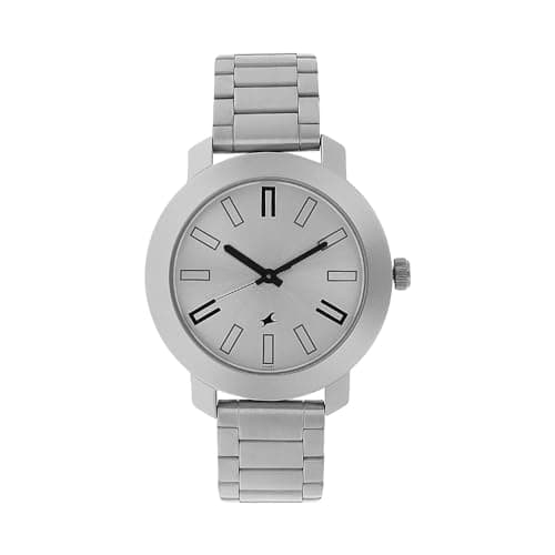 Fastrack Titan 3120SM01 Stainless Steel Band Round Analog Watch for Men - Silver