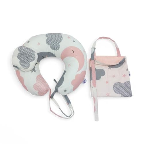 Baby Nursing Pillow with Carry Bag, Star and Moon Theme, Breastfeeding Support Cushion bs3 Body positioner
