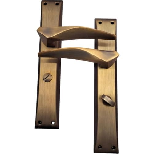 طقم مقابض أهره باب غرفة لون كافيه وزن المجموعة 800 جرام حوالي (باب حمام | Hate Room Door Handle Set Color Cafe Kit Weight Approx 700g Hardware handle