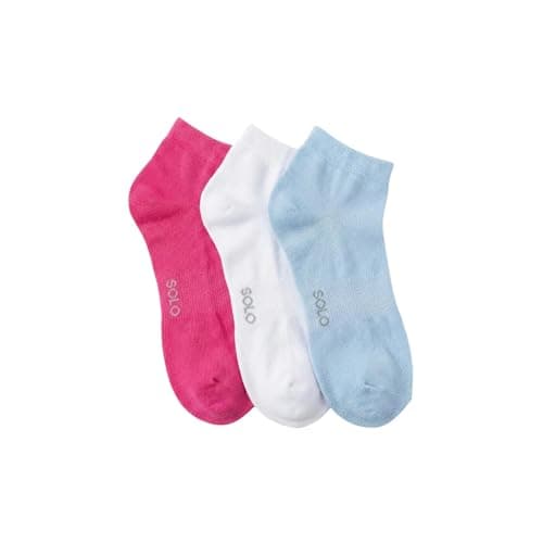 Solo Women's Cotton Ankle Socks, 3-Pack, Casual Everyday Wear LUCIA