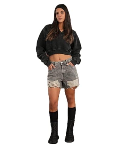 In Your Shoe Womens Cropped Sweatshirts Streetwear Shirt