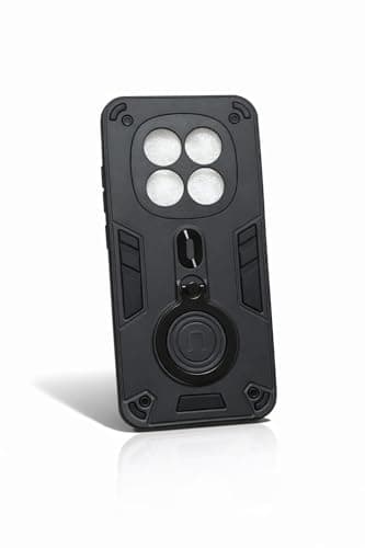 Case Compatible with REDMI NOTE 15 PRO 5G Dual Layer Shockproof Cover with 360° Rotating Ring Kickstand and Magnetic (Black) Cellular phone case
