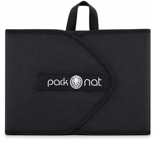 natOnat PackOnat Garment Folder for Travel – Wrinkle-Free Suit & Shirt Organizer with Folding Board – Slim Packing System Keeps Clothes Flat in Luggage – Water-Resistant Durable Protector (Blacko)