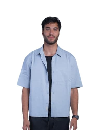 HUMAN Boxy Fit Shirt - Baby Blue