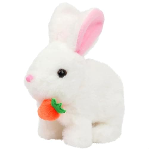 KIDSZONE Naughty Bunny Toy for Kids with Music & Cheerful Sounds, Interactive Dancing Rabbit, Cute Electric Animal Toy, Fun Gift for Boys Girls Toddlers Toy figure