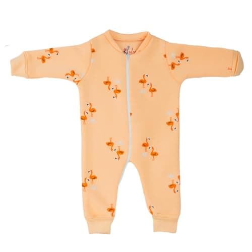 Jockey M M Girls Cotton Long Sleeves Bodysuit Printed Flamingo Baby & Toddler Sleepers (pack of 1) One piece outfit