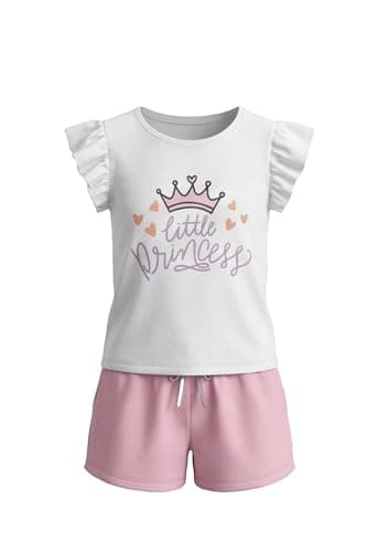 JIL Girls RUFFLE CAP SLEEVE WITH SHORT PJ Pajama Set (pack of 1)