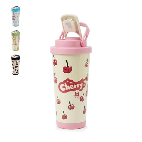 Mug with LED Temperature Display, 500Ml, leak-proof, portable, stainless steel, insulated, for Travel Office, Pink