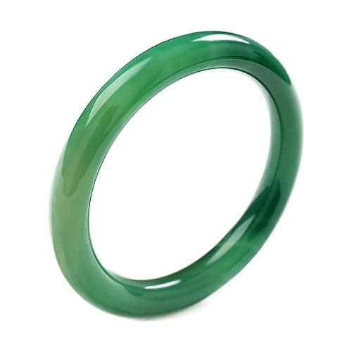 Green Natural Jade Bangle for Women Birthday Gifts for Women Jade Bangle Bracelets for Women, Classical Chinese Style Ink Green Agate Jade Bangles By Julia Store