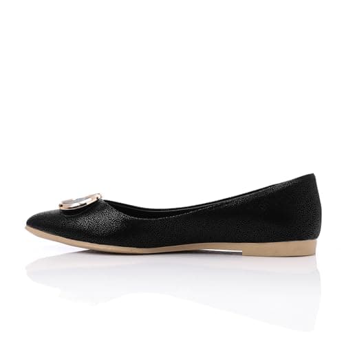 Xo Style Women's Leather Shoes Soft Casual Shoes 1322 Black 36-P
