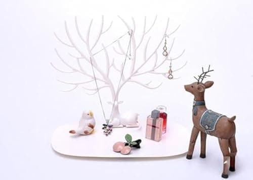 KATKIT Store - Creative Small Accessories Stand Plastic Tree Stand Jewelry Organizer Deer Key Holder Jewelry storage