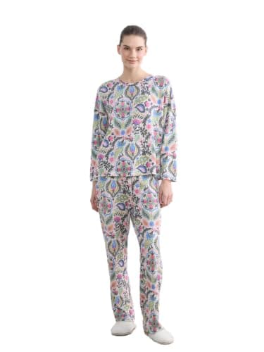 LC WAIKIKI Woman Crew Neck Patterned Women's Pyjama Set