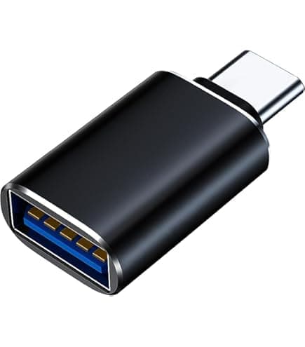 USB OTG Adapter (Male) - USB Type-C (Female) High Speed Transfer - for Laptops, Flash Drives, Smartphones - Black Electronic adapter