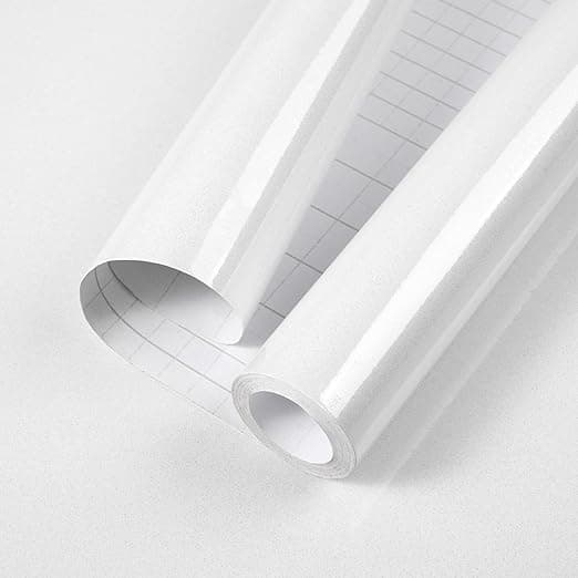 60cm x 5m Matte White Self Adhesive Wallpaper Peel and Stick Vinyl Film Waterproof Plastic Roll for Kitchen Room Vinyl Contact Paper From SAcar