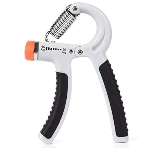 Hand Gripper Adjustable Fitness Strength Trainer Gym Muscle Exerciser Grip Grey And Black