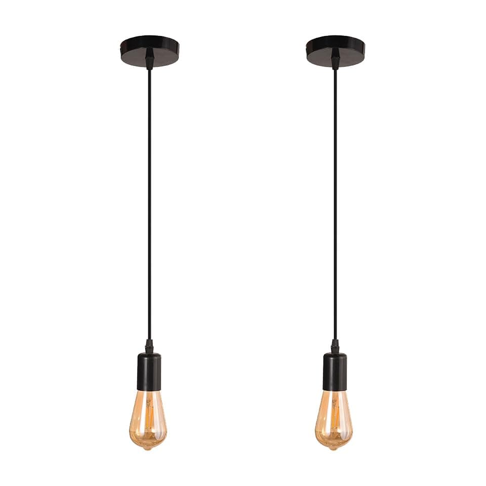 الروضة - (عدد 2) قلادة كابل فردي لجميع الاستخدامات شكل مميز وأنيق Light fixture