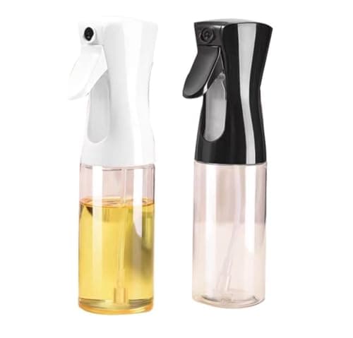 Generic Glass Spray Bottle, 250ml Capacity, Multi-Purpose for Oil Spraying, Plant Misting, Hair Moisturizing, Cleaning, White and Black.