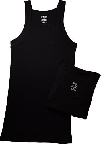 2(X) IST mens Essential Cotton Square Cut Tank 2-pack Base Layer Top (pack of 2) Shirt