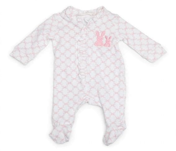 lovely land Baby Girls Salopte with 2 rabbit print on chest Shapewear Bodysuit (pack of 1)