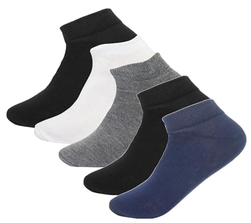 White Flower Mens Set Of 5 Pieces Ankle Socks Socks (pack of 1)