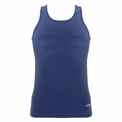 Calvino Mens Round Neck Sleeveless Slim Fit Undershirt Base Layer Top (pack of 1) Shirt