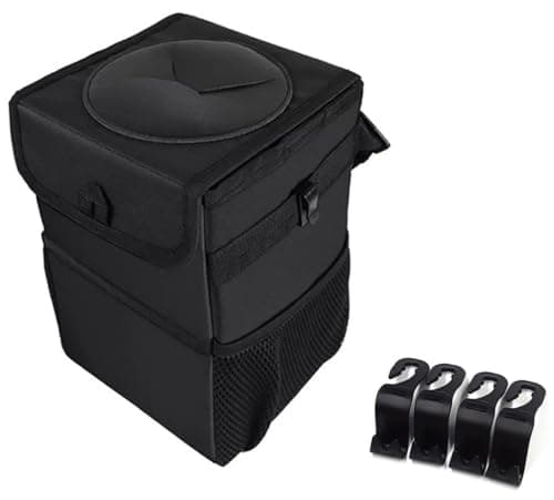 2-Piece Car Storage Basket Set with Thermal Lining Portable Trash Bin and Organizer for Travel Road Trips Interior Vehicle Accessories Different Sizes Storage box