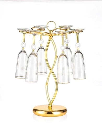 Generic Wine Glass Holder, Gold, Multi-Purpose Hanging Cup Rack Stand, .KI