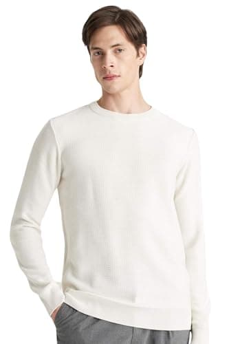 DeFacto Man Standart Fit Crew Neck LONG SLEEVE Tricot Pullover C9618AX, Stone M