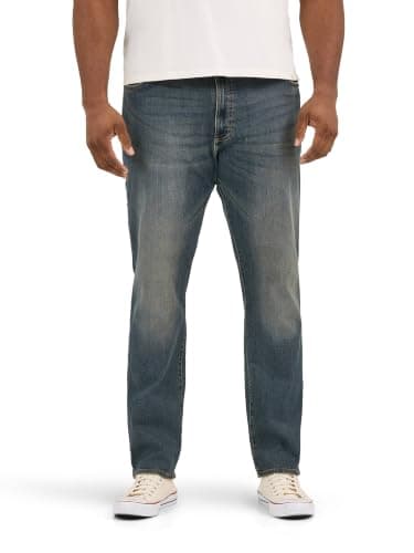 Lee Men's Big & Tall Extreme Motion Straight Fit Tapered Leg Jean, Maverick,46W / 34L Pants