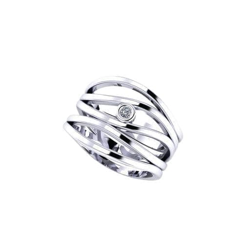 3 Diamonds 3370159539539 Wedding Ring For Women Platinum Plated