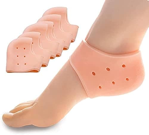 Heel Cups for Heel Pain, 6 PCS Thick Heel Support for Plantar Fasciitis, Silicone Heel Protector Pads, Heel Cushion for Bone Spur Shoe insert