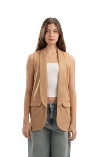 ASTK Womens Suede Sweater Vest Apparel