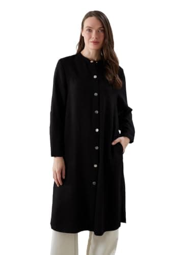 LC WAIKIKI Woman Crew Neck Linen-Look Women's Abaya