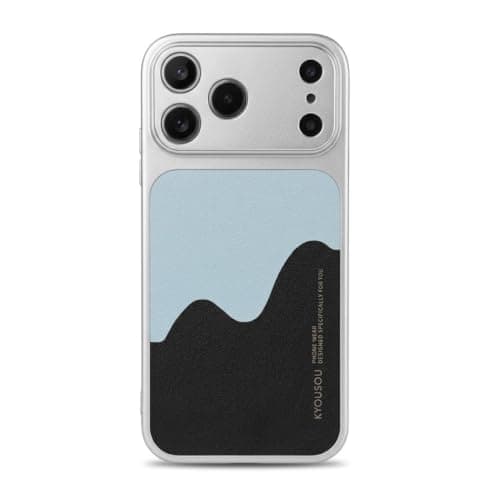 Luxury Wavy PU Leather Case Compatible With iPhone 17 Pro Max - Mint & Black Cellular phone case