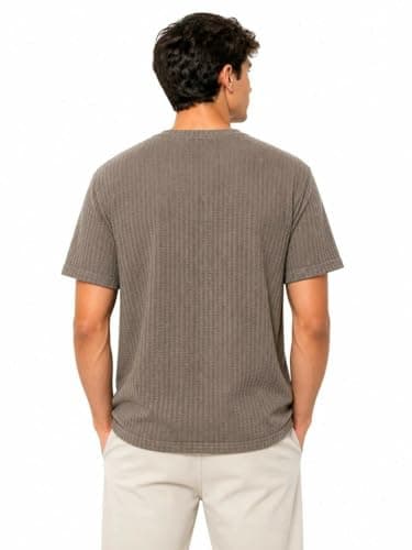 CAESAR Mens Men's plain short-sleeved T-shirt with a round neck Men's plain short-sleeved T-shirt with a round neck