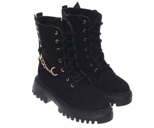 B&W womens B&W-W061-Black Sneaker Boot