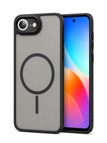 Premium Frosted Matte Magnetic Style Protective Case for IPHONE 16E Shockproof Slim TPU Cover, Camera Protection, Anti-Fingerprint, Not Support Wireless Charging Cellular phone case
