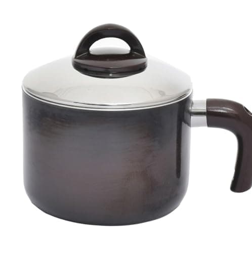 Queen Egypt Neo-Granite 16cm Deep Non-Stick Milk Pot Saucepan with Spout and Ergonomic Handle for Precise Pouring Home