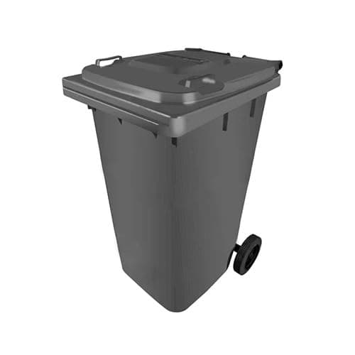 Trash bin Rasasi 120L with wheels from the helal and silver star, Plastic, Open from the top Trash can