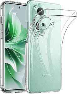 Case Compatible with OPPO Reno 11 5G Case Crystal Clear Soft TPU Gel Case Flexible Silicone Anti-Scratch Camera Protection Transparent TPU Cover - Clear Cellular phone case