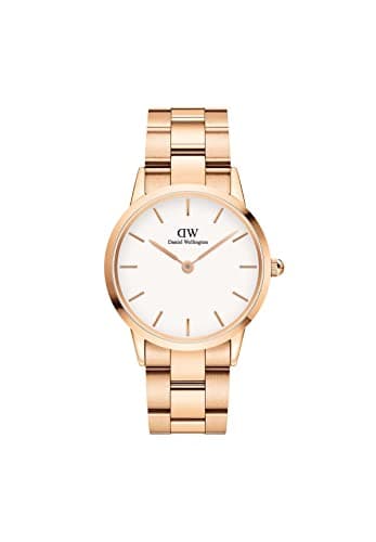 Daniel Wellington Watch Unisex , Quartz Movement, Analog Display, Gold Stainless Steel Strap-DW00100209